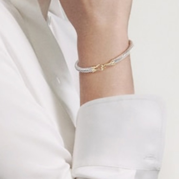 David Yurman Silver and gold bangle - Picture 3 of 8